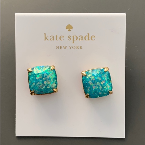 kate spade Jewelry - Kate Spade Blue Sparkly Earrings- NWT!